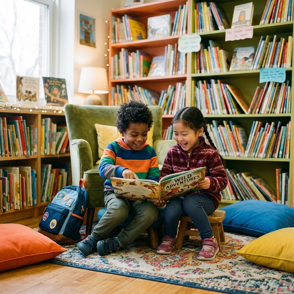 Kids reading together