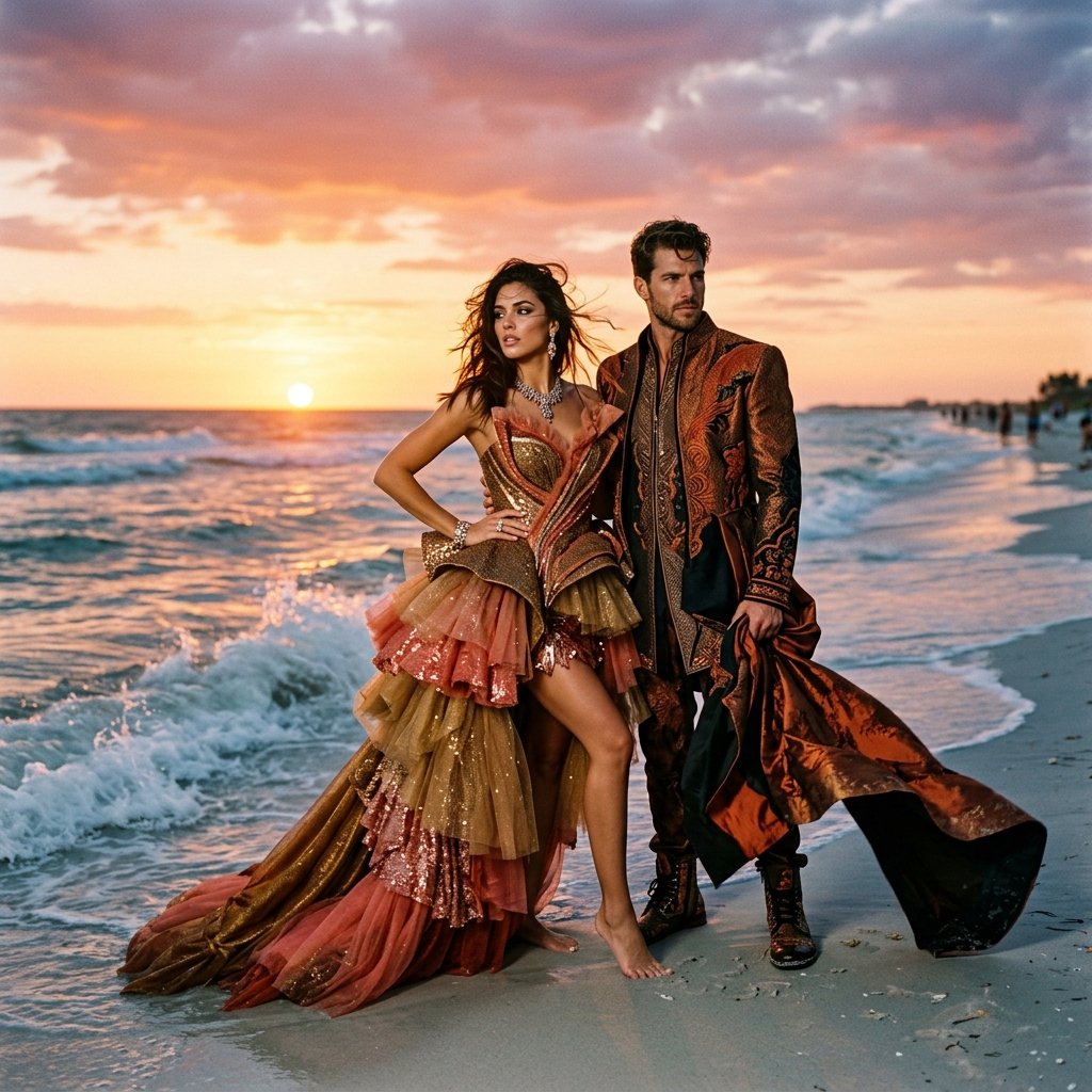 Fashion photography Tampa beach